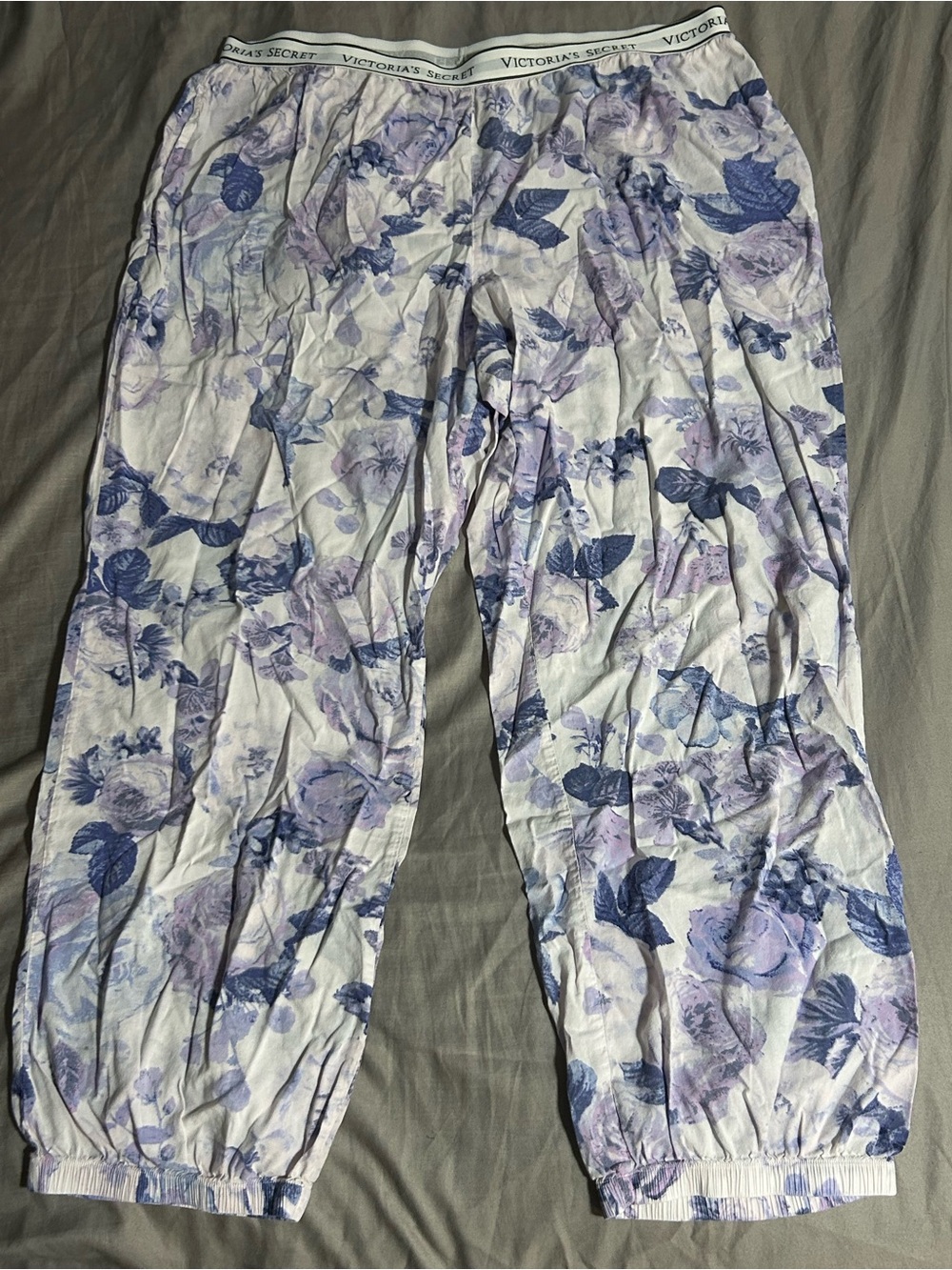Victoria's Secret Floral Lightweight Cotton Blend Jogger Pajama Pants Size XL